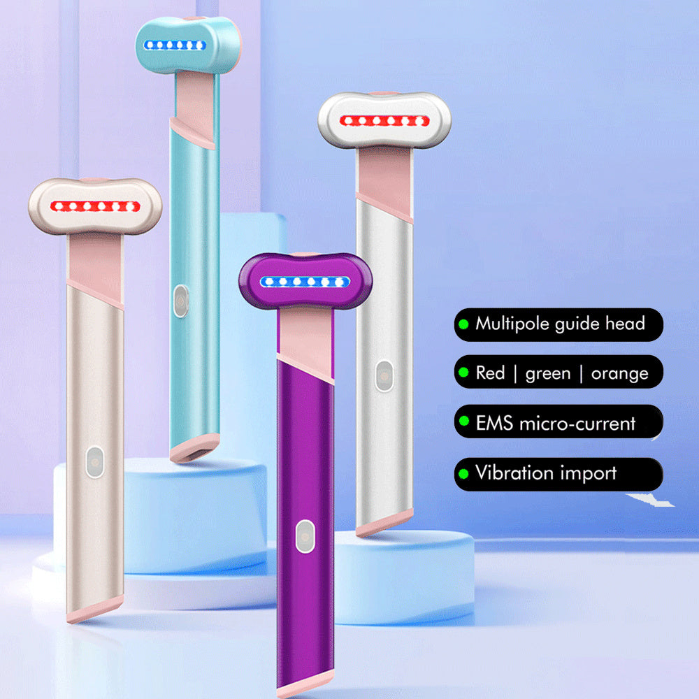 Elektrisches Augenmassagegerät (Licht Massage - Therapeutische Wärme - Gesichtsmassage - 4 Farben - USB-C